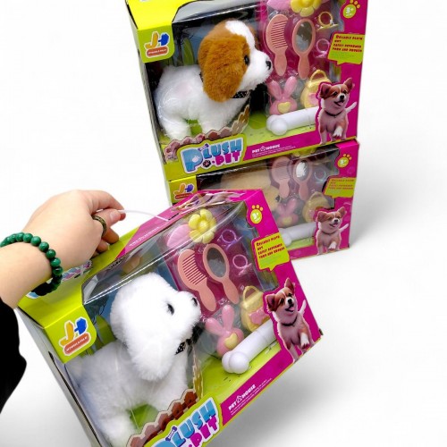 МʼЯКА ІНТЕРАКТИВНА ІГРАШКА СОБАЧКА (БЕЖЕВА) (jinhuangle)