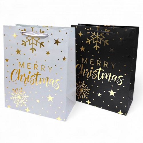 Пакет паперовий LARGE XMAS Merry1 26x12,7x32,4, 210gsm ,асорті (MiC)