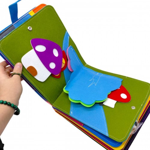 Мягкая книга-бизиборд (фетр, элементы на липучках, сюжетные игры) (MiC)