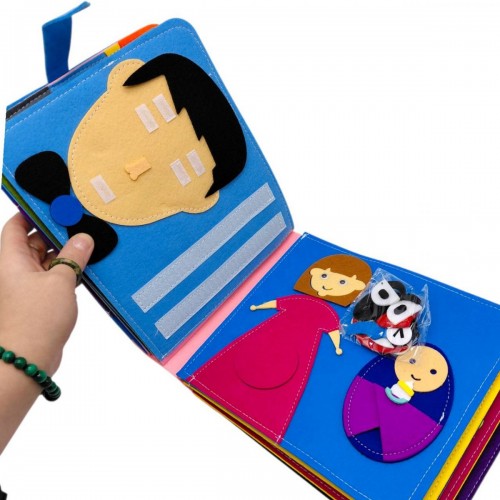 Мягкая книга-бизиборд (фетр, элементы на липучках, сюжетные игры) (MiC)