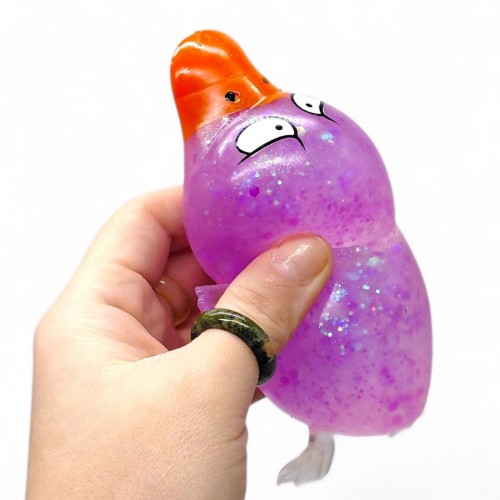 АНТИСТРЕСС ЖУЙКА-ТЯГУЧКА УТКА 13 СМ (Оранжевое) (MiC)