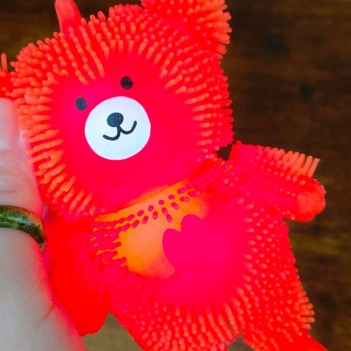 СИЛІКОНОВА СВІТЯШКА ВЕДМЕДИК 12 СМ. (ПОМАРАНЧЕВИЙ) (MiC)