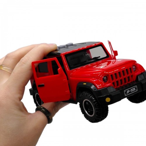 МАШИНА ИНЕРЦИОННАЯ, С ПАРОМ "JEEP WRANGLER SAHARA" (КРАСНЫЙ) (MiC)