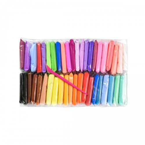 Набір для творчості (повітряний пластилін) "UʼDO Clay 44 шт, брикет 6 г (укр) (Strateg)