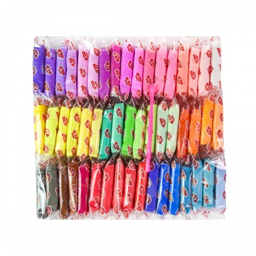 Набір для творчості (повітряний пластилін) "UʼDO Clay 51 шт." брикет 6г (укр) (Strateg)