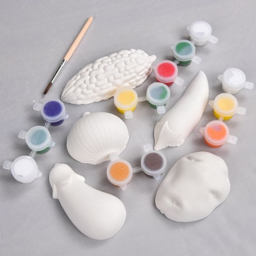 Набір для творчості "Гіпсові розмальовки: розфарбуй овочі" (Strateg)