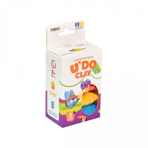 Набір для творчості UʼDO Clay 5 шт, брикет 10 г (ДОСЛІДНИК) (Strateg)