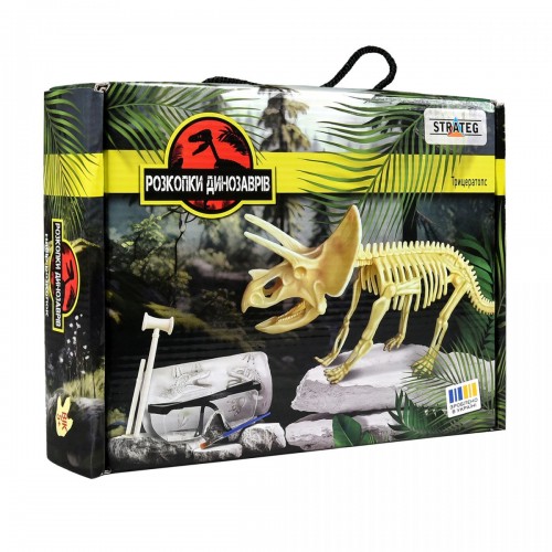 Набір для творчості "Розкопки динозаврів. Трицератопс" (укр) (Strateg)