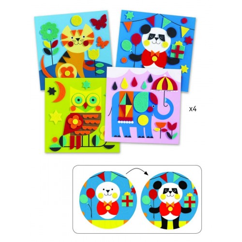 Художній комплект аплікація DJECO М’які істоти (Djeco)