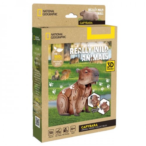 Тривимірна головоломка-конструктор із серії Дикі тварини "Капібара" (Cubic Fun)