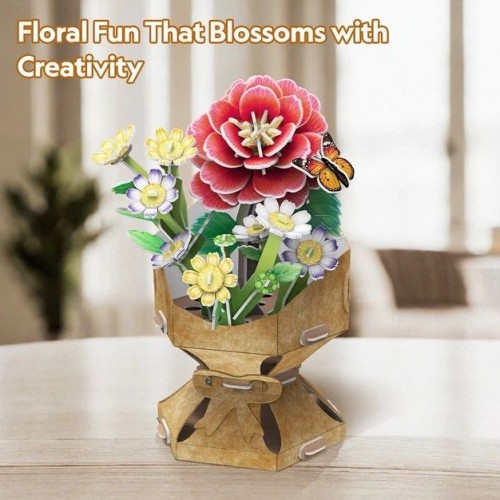 Тривимірна головоломка-конструктор із серії Букет квітів "Камелія" (Cubic Fun)