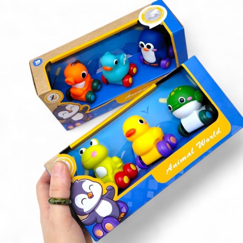 НАБІР ТВАРИНОК НА КОЛЕСИКАХ (ВИД 1) (JIAZHOUDA TOYS)