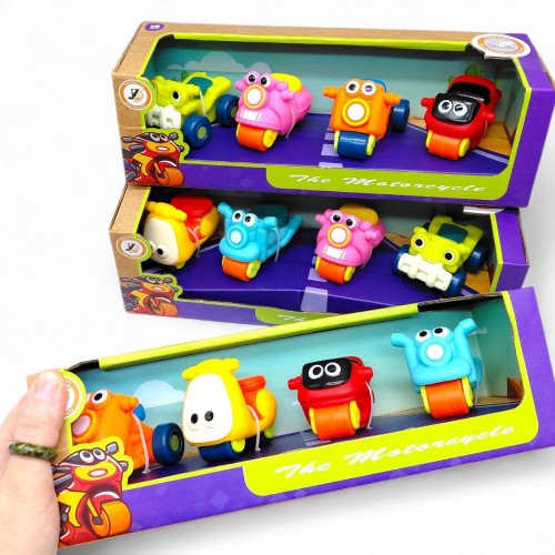 НАБІР МОТОЦИКЛІВ В КОРОБЦІ 4 ШТУКИ (ВИД 2) (JIAZHOUDA TOYS)