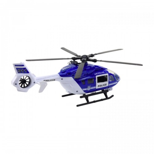 Гвинтокрил "Поліція", підсвічування, звук, заводні лопасті, механічний підіймач, відчиняються двері, вантаж, в коробці (JIN JIA TOYS)