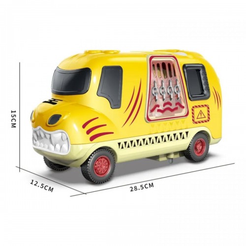 Машина музыкальная с тигром, свет, звуки, едет вперед, фигурка тигра двигается, в коробке (MiC)