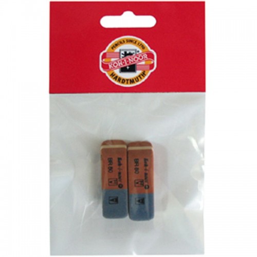 Гумка комбінована BlueStar, 6521/80 (полібег 2 шт) (KOH-I-NOOR)