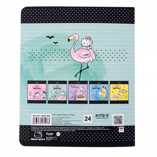 Зошит 24 арк., кл., софт тач + УФ лак, HK (Kite)