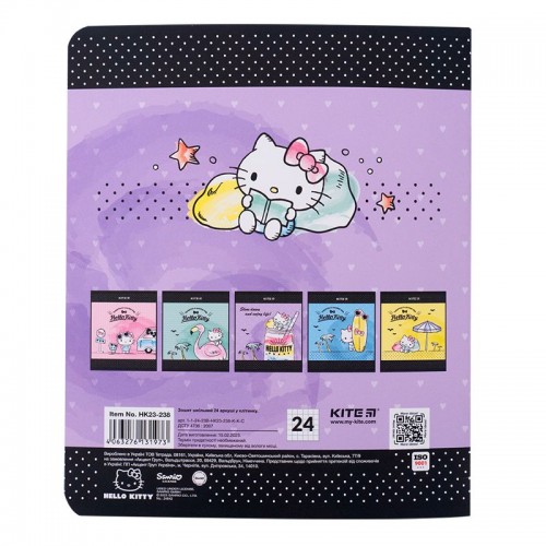 Зошит 24 арк., кл., софт тач + УФ лак, HK (Kite)