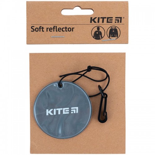 Подвеска мягкая светоотражающая, круглая, темно-серая (Kite)