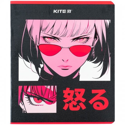 Зошит 48 арк., кл., гібр. лак + УФ лак, Kite Anime (Kite)