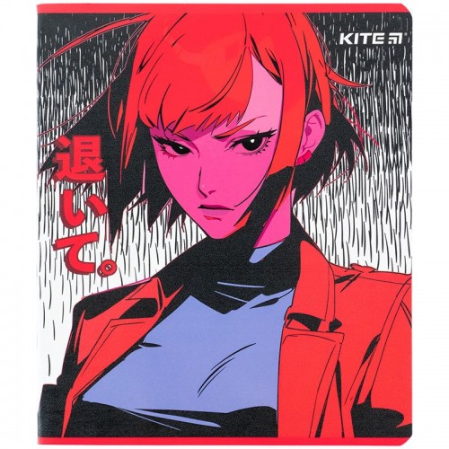 Зошит 48 арк., кл., гібр. лак + УФ лак, Kite Anime (Kite)