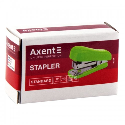 Степлер Standard пласт., №10/5, 12 л., синий (Axent)