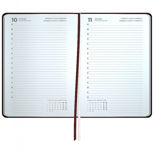 Щоденник 2026 Partner Traces, 145*210, коричневий (Axent)