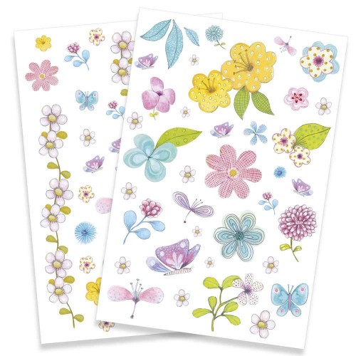 Набір наклейок на тіло "DJECO. Польові квіти" (Djeco)