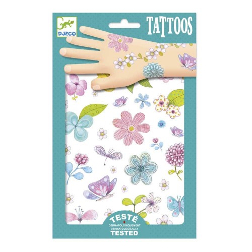 Набір наклейок на тіло "DJECO. Польові квіти" (Djeco)