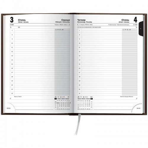 Ежедневник 2026 Стандарт Torino слп/т коричневый (BRUNNEN ДК)