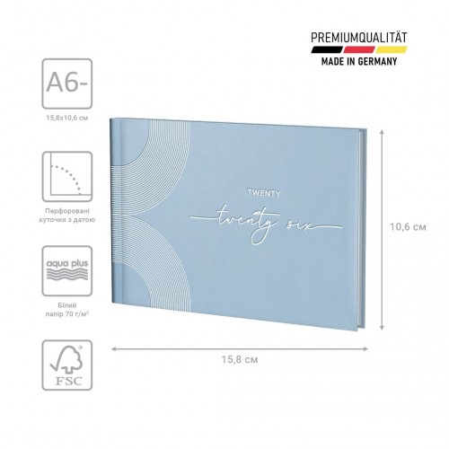 Щотижневик 2026 кишеньк Torino Trend блакитний (BRUNNEN ДК)