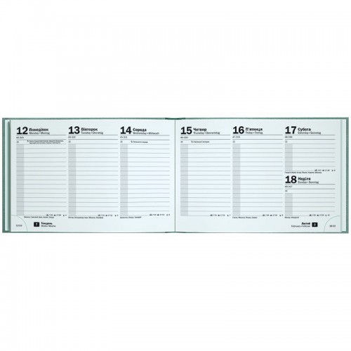 Щотижневик 2026 кишеньк Torino Trend бірюз. холодний (BRUNNEN ДК)