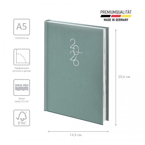 Щоденник 2026 Стандарт Linesse морський зелений (BRUNNEN ДК)