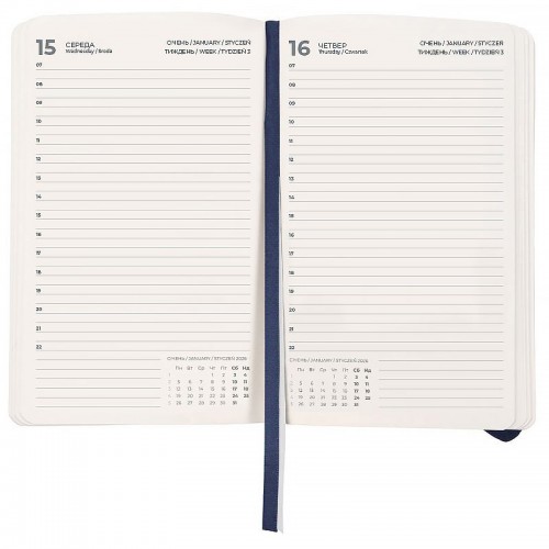 Щоденник 2026 Pocket Strong, 104*146, синій (Axent)