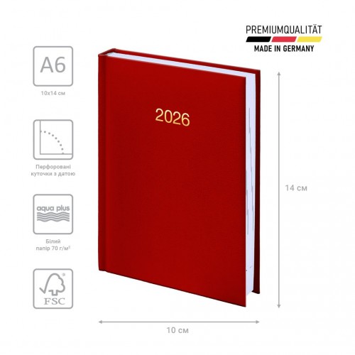 Щоденник 2026 кишеньковий Miradur з/т черв. (BRUNNEN ДК)