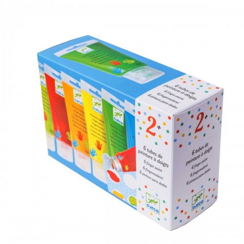 Фарби пальчикові, набір на 6 кольорів (Djeco)