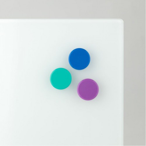 Доска стеклянная магнитно-маркерная 45х45 см, белая (Axent)