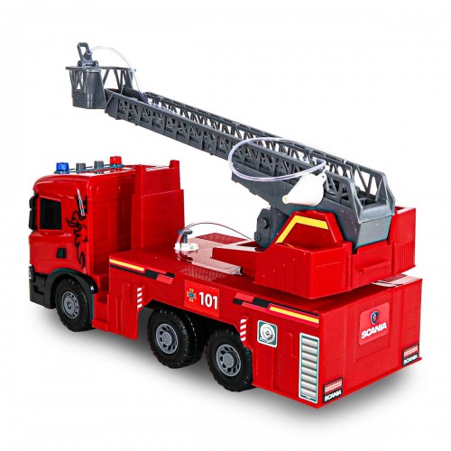 Автомодель серии Super Big Truck – Пожарная машина Scania (свет, звук, функ. воды) (TechnoDrive)