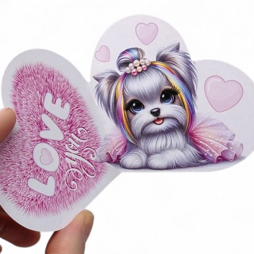 Листівка вітальна "Валентинка" 15,1х8,2 см (FIESTA)