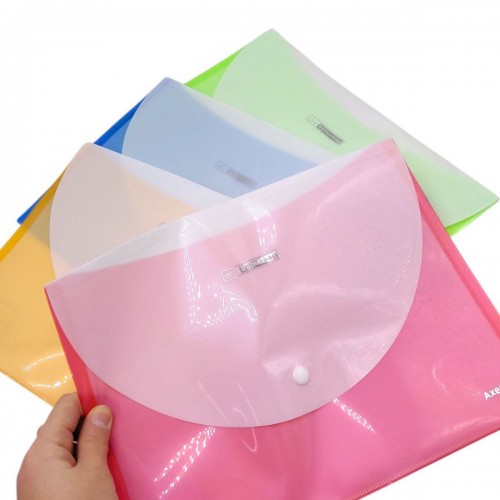 Папка пластикова на кнопці А4 (БЛАКИТНА) (Axent)