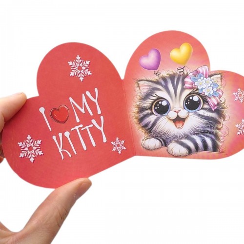 Открытка поздравительная "Валентинка" 17,3х9,4 см (FIESTA)