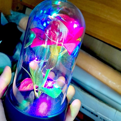 Игрушка-светянка "Роза в колбе" 15 см (MiC)