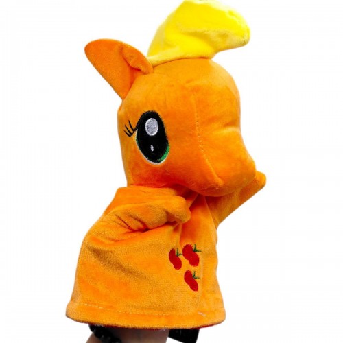 Мʼяка іграшка-рукавичка "Поні" (ПОМАРАНЧЕВА) (Kinder Toys)