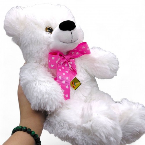 Мʼяка іграшка-обіймашка "Ведмедик Тедді" (БІЛИЙ) 34 см (Копиця)