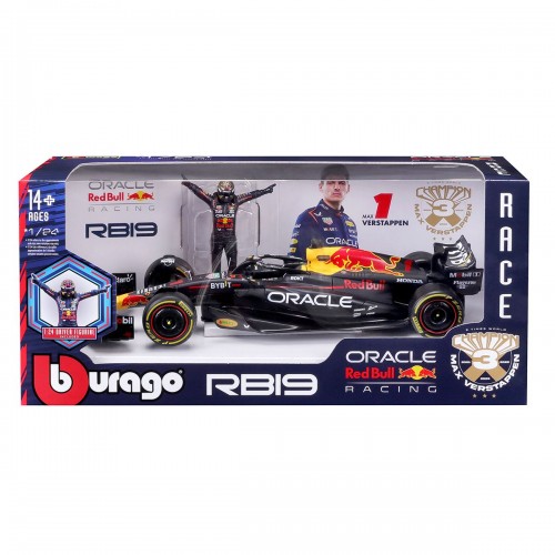 Автомодель с фигуркой - Red Bull Racing RB19 (1:24) (Bburago)