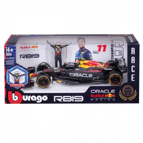 Автомодель с фигуркой - Red Bull Racing RB19 (1:24) (Bburago)