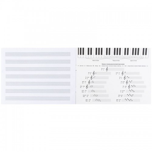 Тетрадь для нот А5, 20 л, Music (Kite)