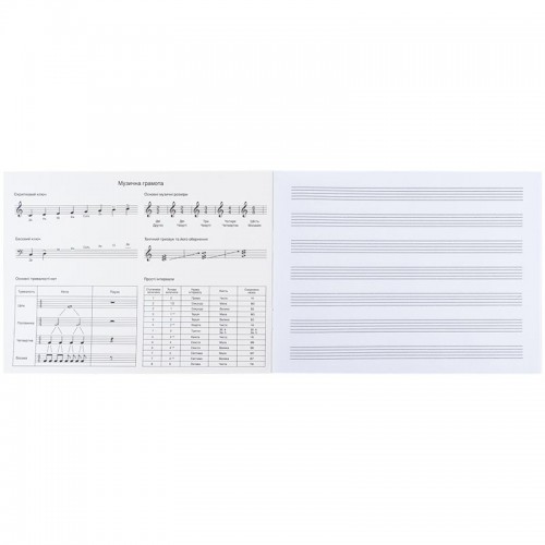 Тетрадь для нот А5, 20 л, CR (Kite)