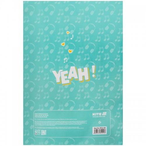 Тетрадь для нот А4, 20 л, SP (Kite)