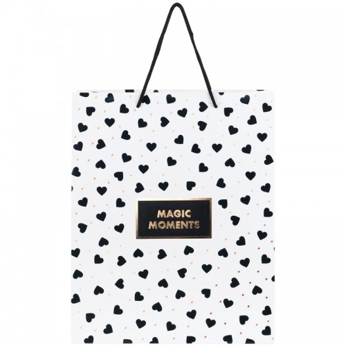 Пакет паперовий подарунковий, 26х32см, Black&White (Axent)